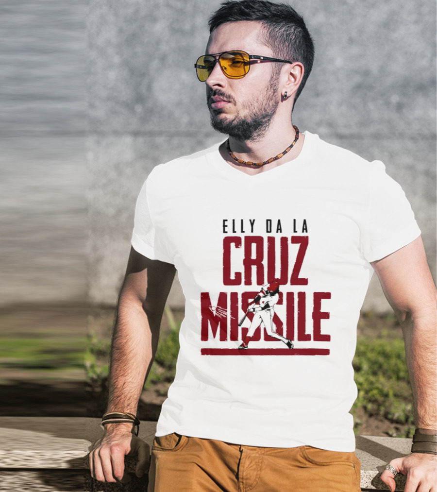 Elly De La Cruz Missile Cincinnati Reds MLB T-Shirt
