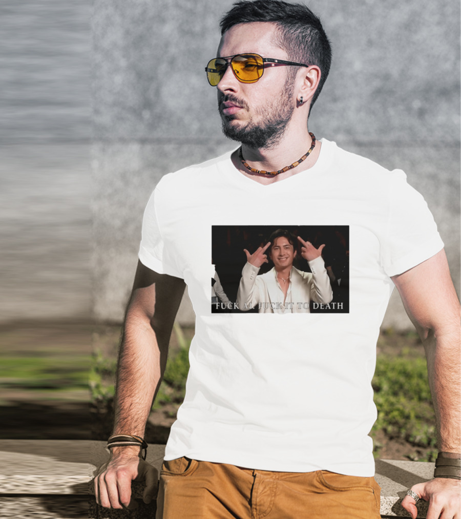 Hudson Williams Fuck AI Fuck It To Death Middle Finger Gesture T-Shirt