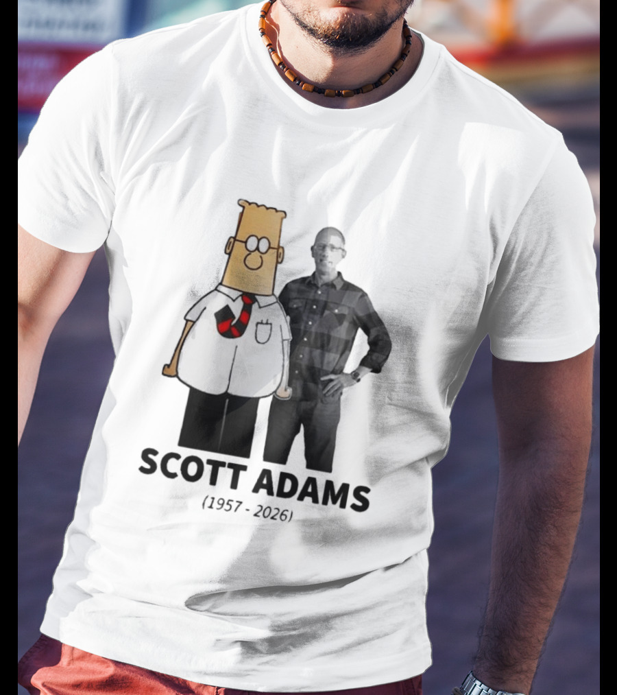 Scott Adams 1957 2026 Cartoon T-Shirt