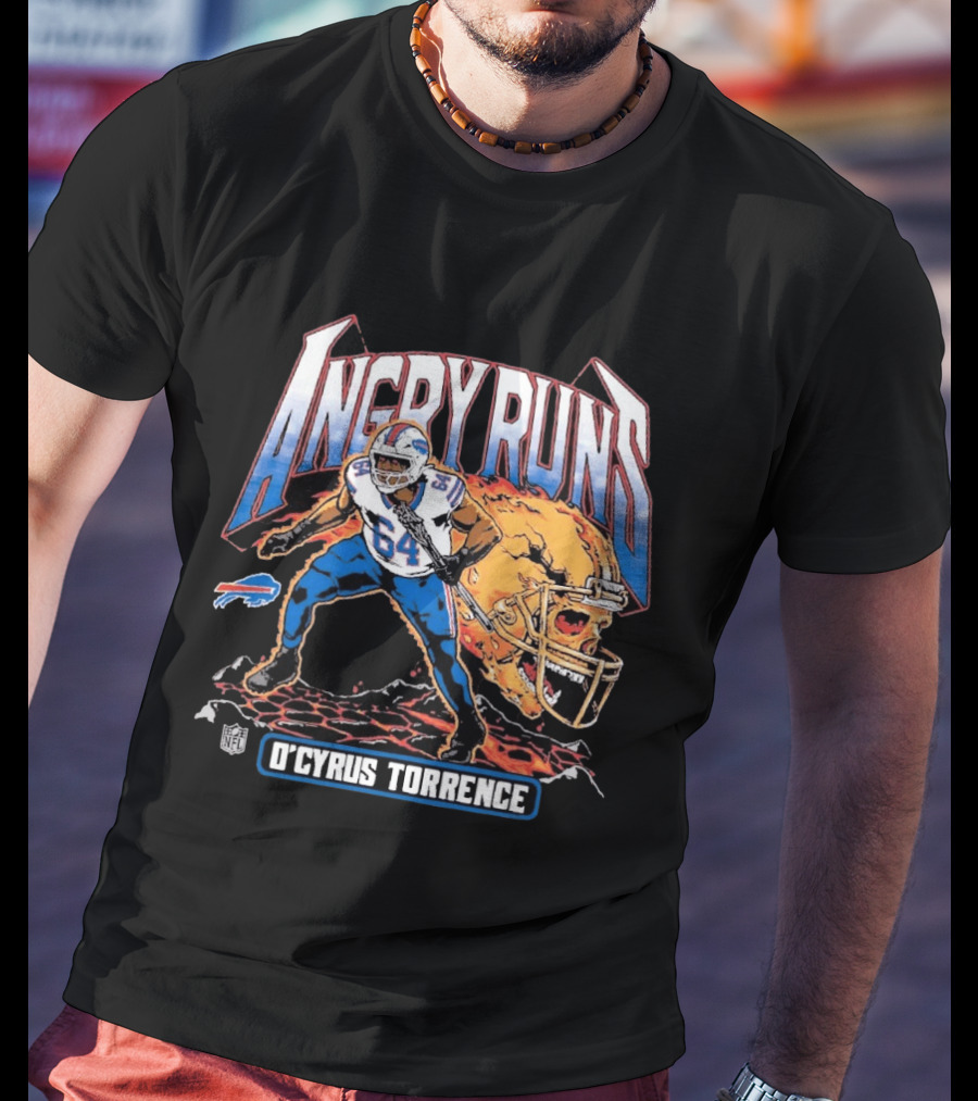 Angry Runs O'Cyrus Torrence Buffalo Bills NFL Power Charge T-Shirt