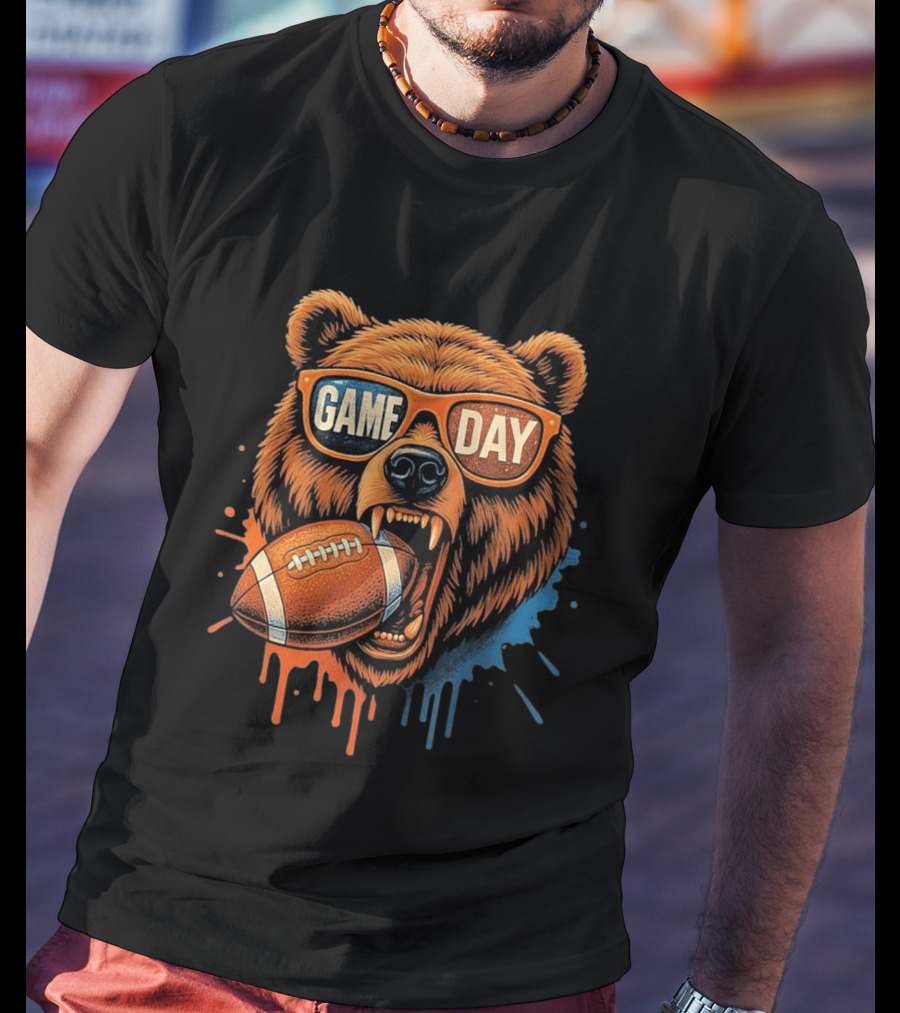 Bear Game Day Football Sunglasses Roaring Bear T-Shirt