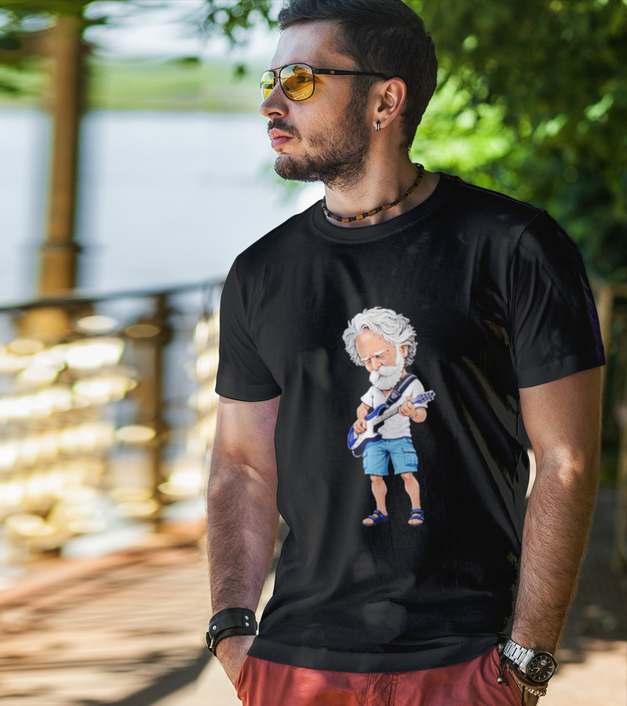 Bob Weir Guitar Character Playing Electric Guitar T-Shirt