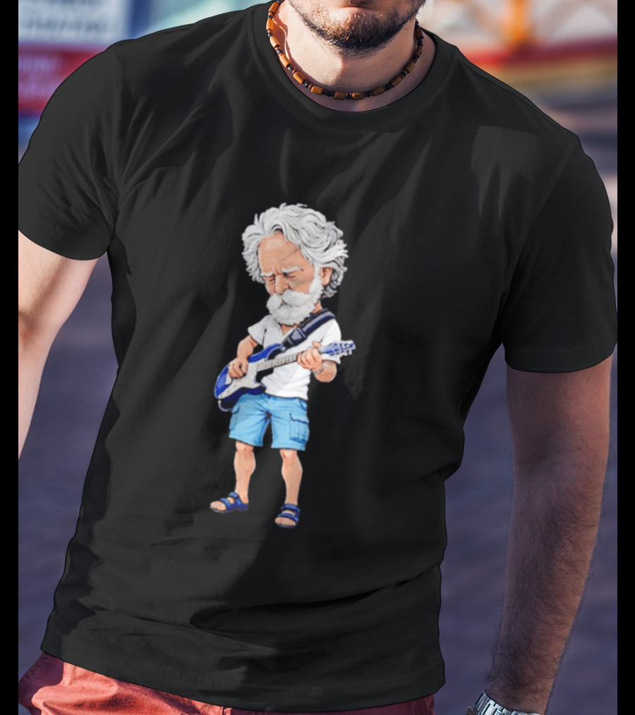 Bob Weir Guitar Character Playing Electric Guitar T-Shirt