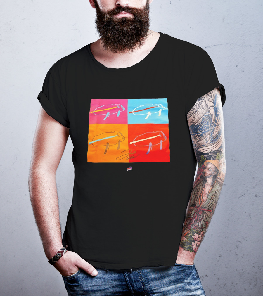 Buffalo Bills Pop Art Josh Allen Signature T-Shirt