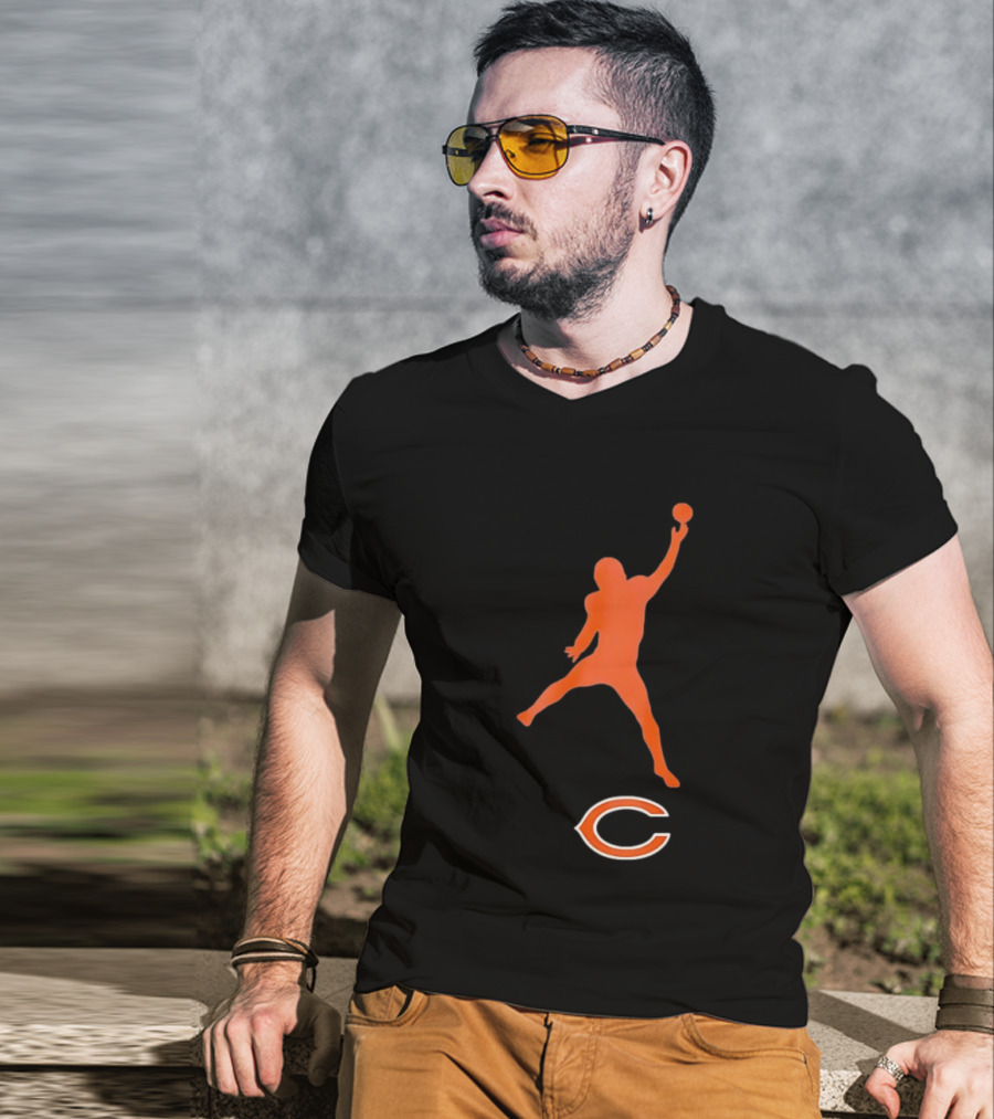Caleb Williams The Iceman Chicago Jump Pass Football T-Shirt