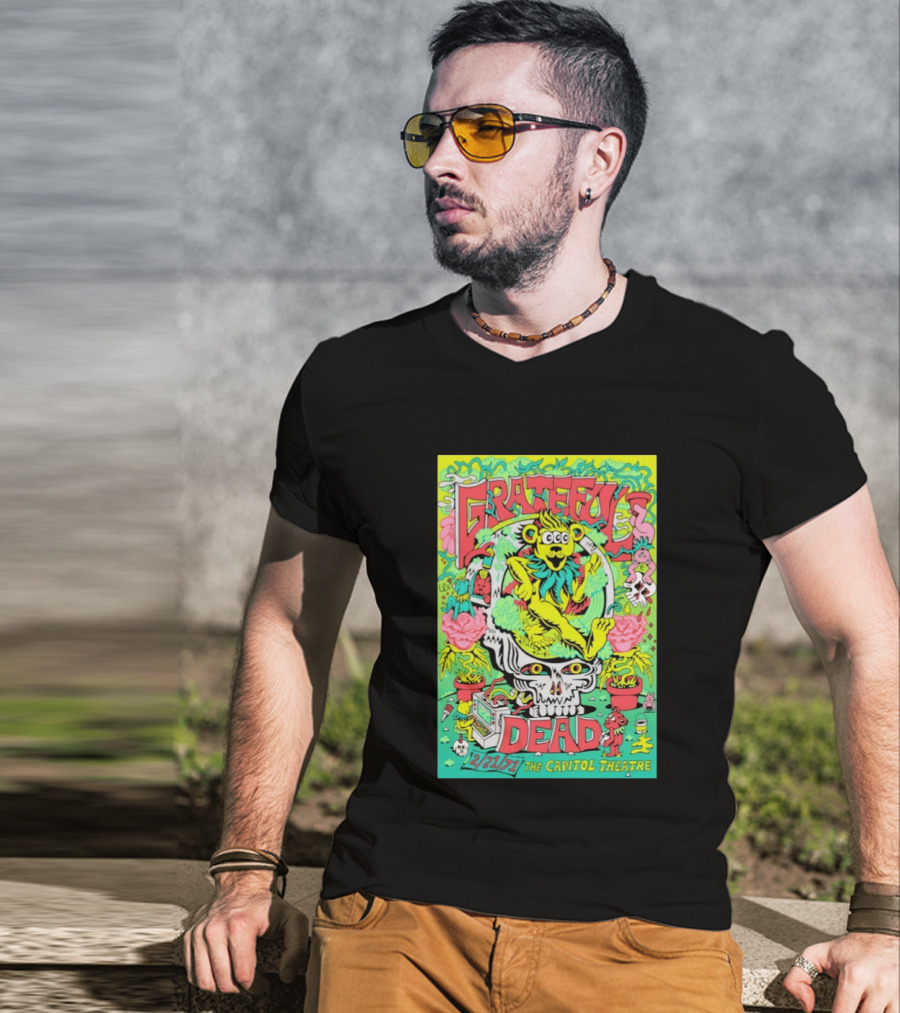 Grateful Dead Bear Skull Capitol Theatre February 21 1971 T-Shirt