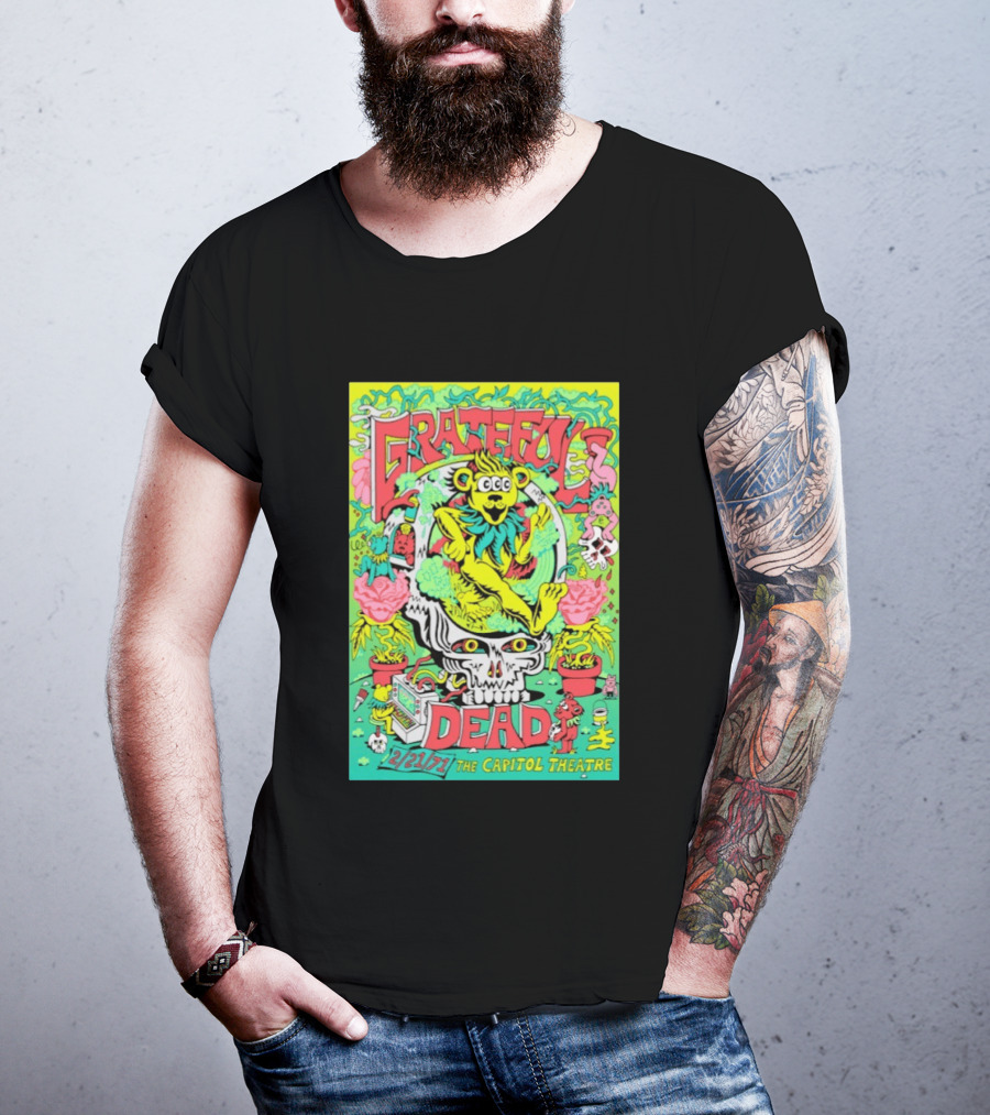 Grateful Dead Bear Skull Capitol Theatre February 21 1971 T-Shirt