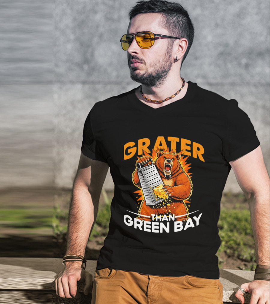 Grater Than Green Bay Bear Cheese Comedy T-Shirt