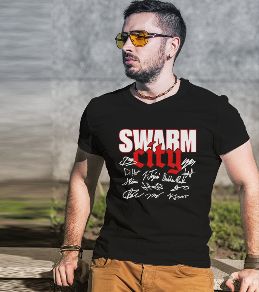 Houston Texans Swarm City Football Team Victory Celebration T-Shirt