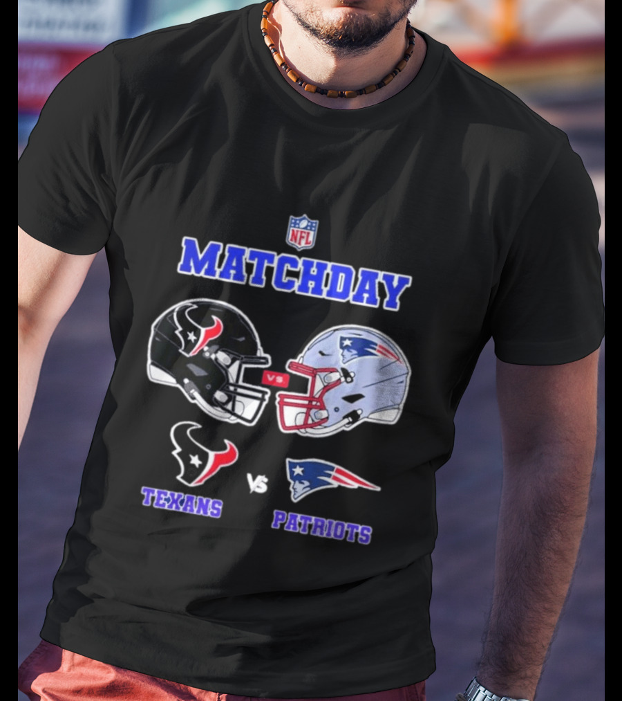 NFL Matchday Houston Texans Vs New England Patriots January 18 Gillette Stadium Rivalry Edition T-Shirt