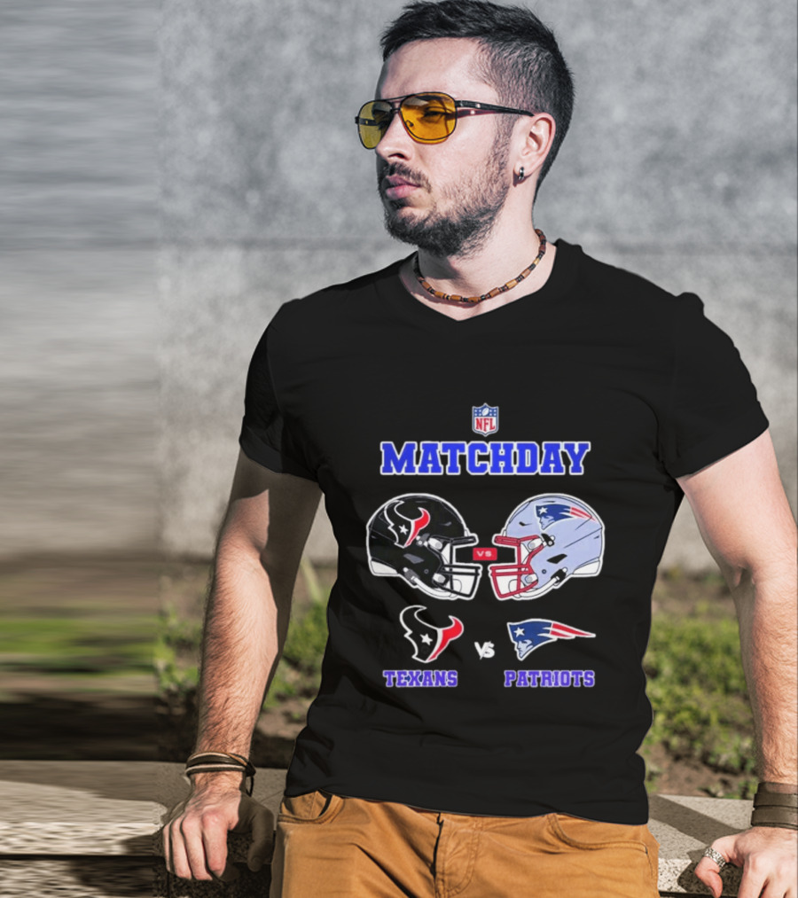 NFL Matchday Houston Texans Vs New England Patriots January 18 Gillette Stadium Rivalry Edition T-Shirt