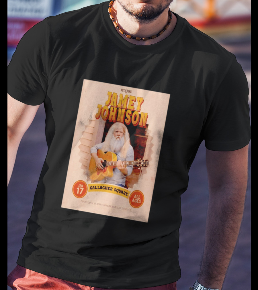 Jamey Johnson Live San Diego Gallagher Square January 17 All Ages Event 2026 T-Shirt