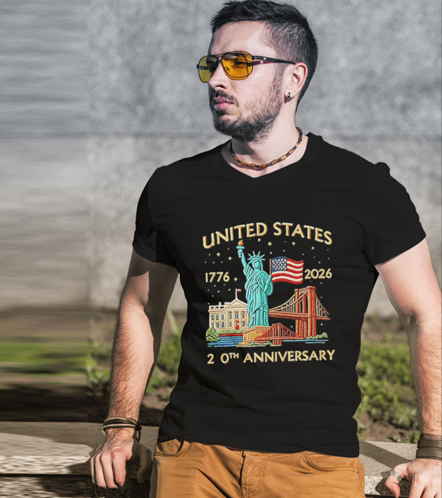 United States 250th Anniversary Statue Of Liberty White House 1776 2026 T-Shirt