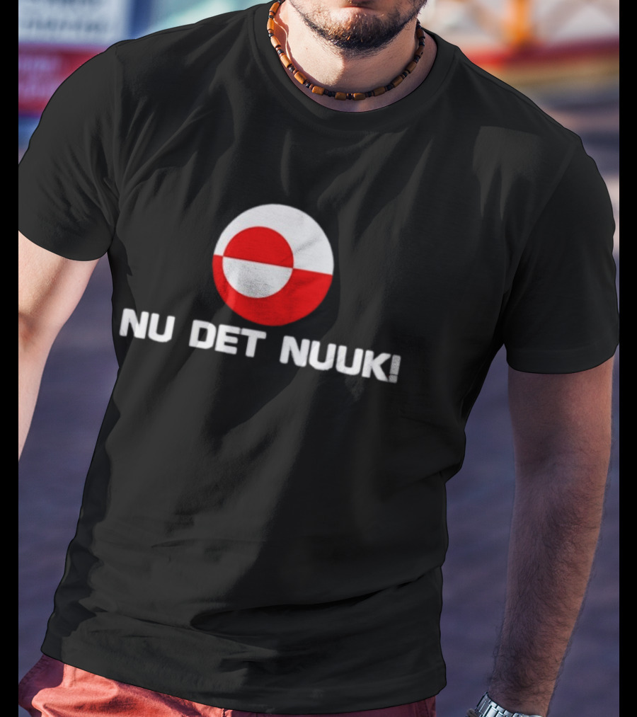 Nu Det Nuuk Greenland Flag Circle T-Shirt