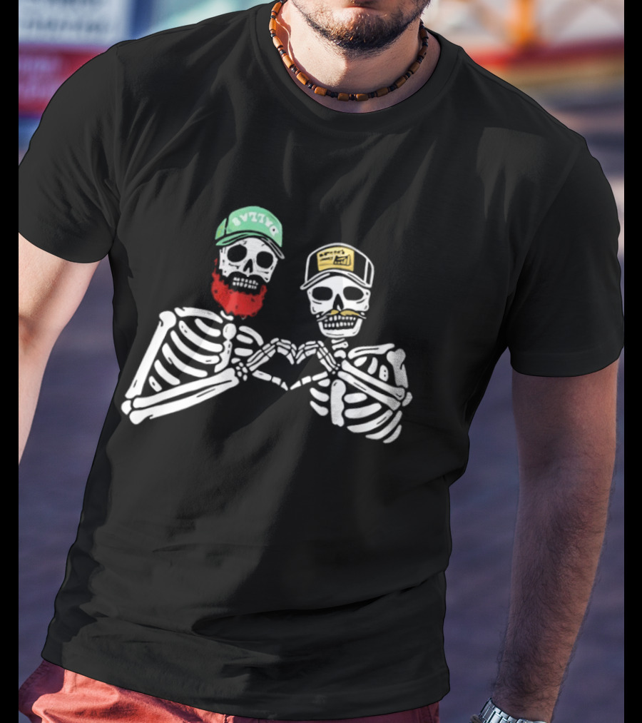 Post Malone Skeleton Avzyne Morgan Heart Hand T-Shirt