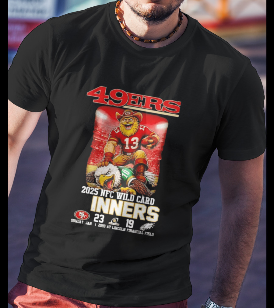 49ers 2023 NFC Wild Card Winners Lincoln Financial Field Victory Over Eagles T-Shirt
