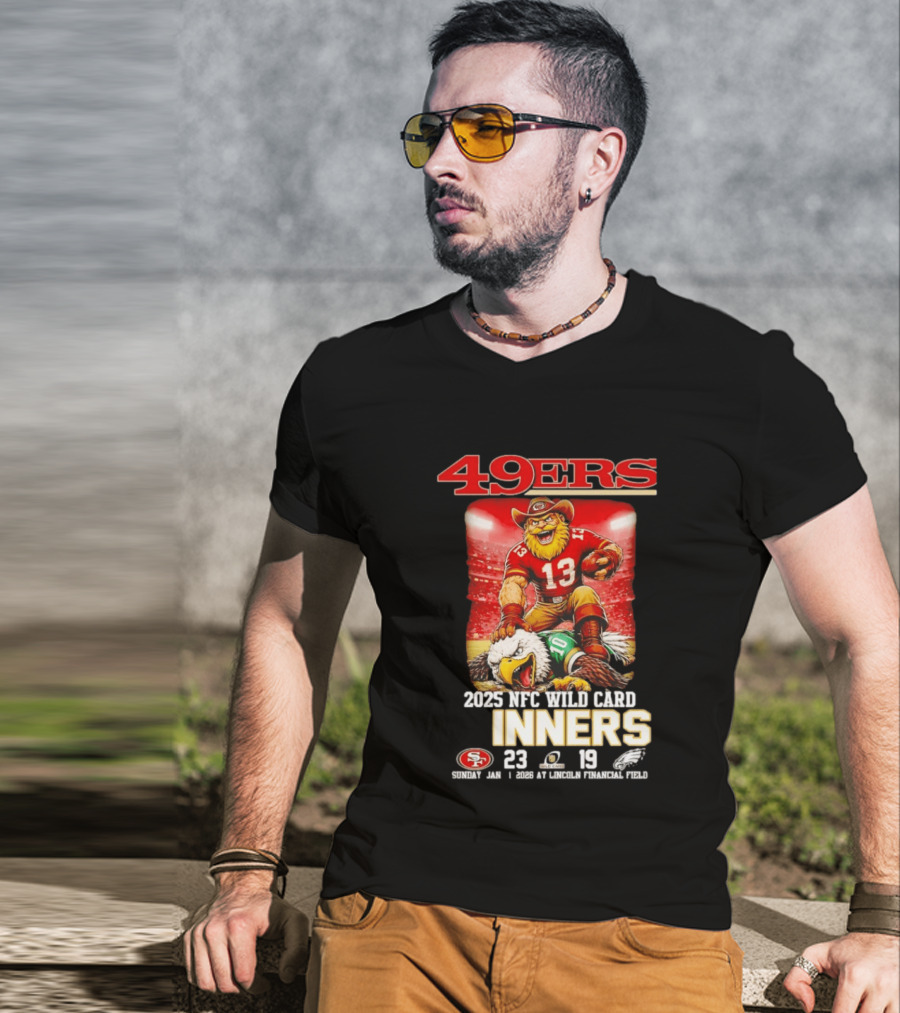 49ers 2023 NFC Wild Card Winners Lincoln Financial Field Victory Over Eagles T-Shirt