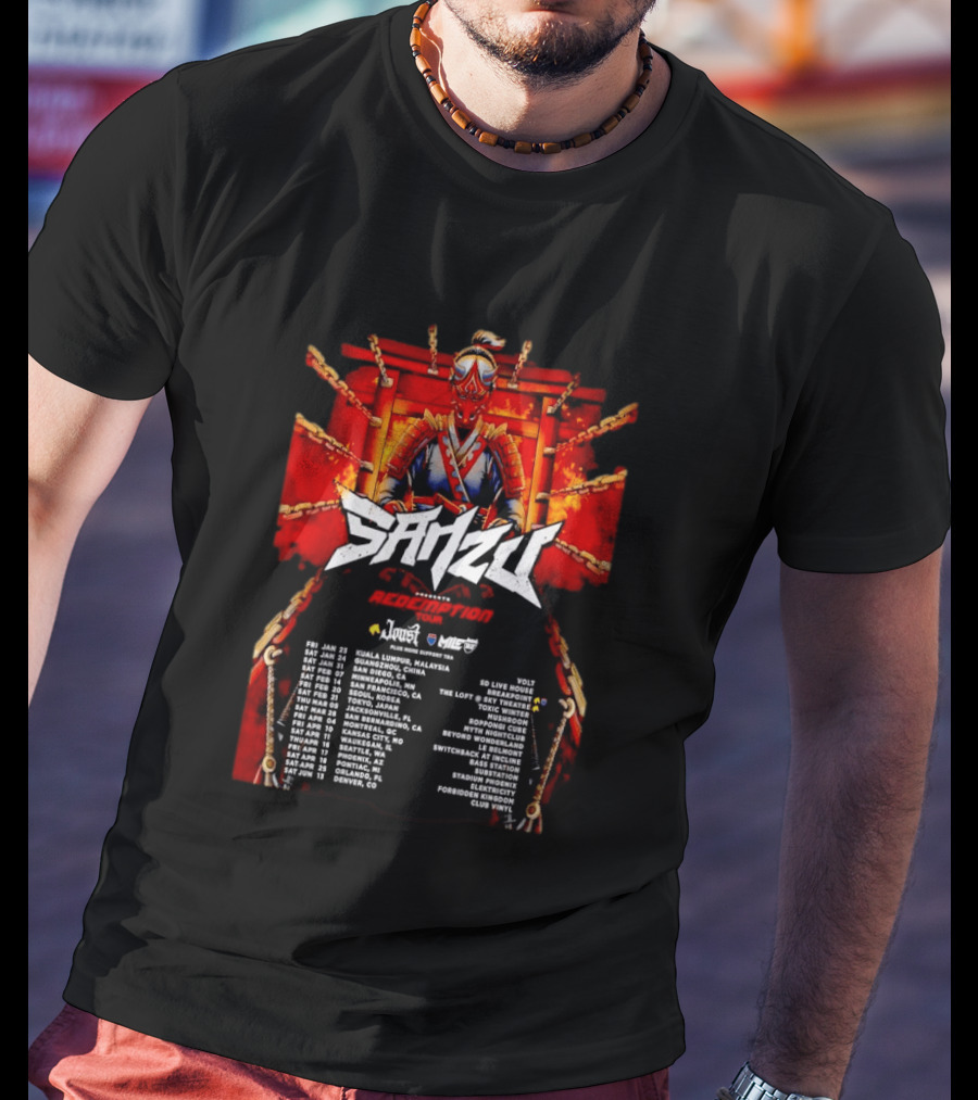 Sanzu Redemption Tour 26 Kuala Lumpur To Denver Concert Dates And Cities T-Shirt