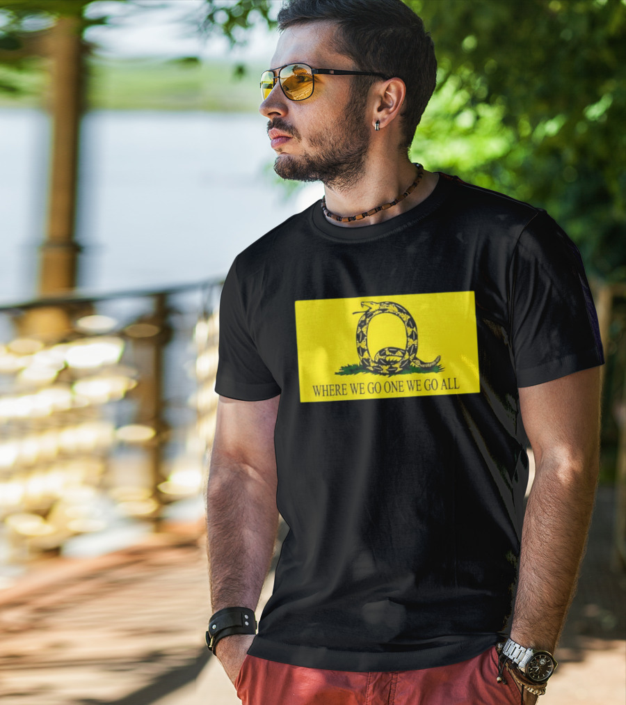 Snake Q Symbol Where We Go One We Go All T-Shirt