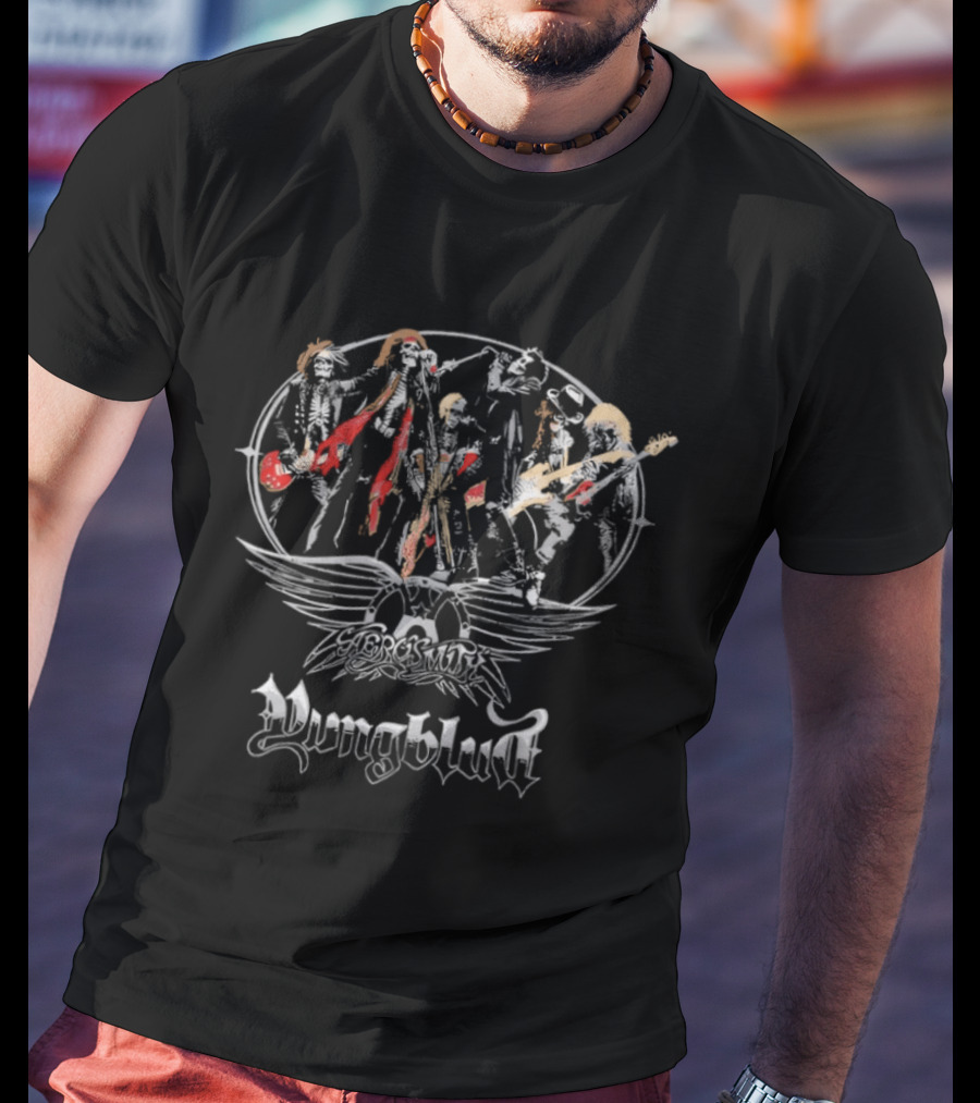Aerosmith Yungblud Skeleton Band T-Shirt