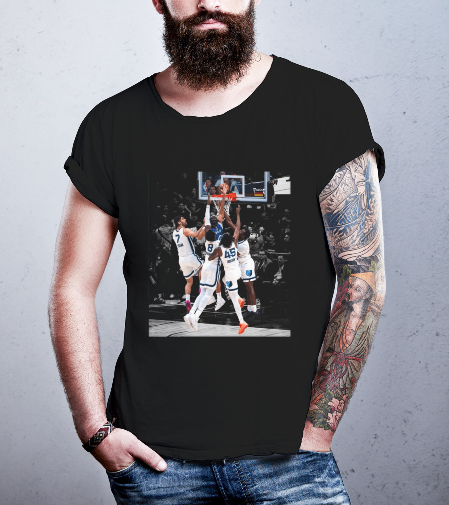 Anthony Black Dunking Against Grizzlies Players Defense T-Shirt