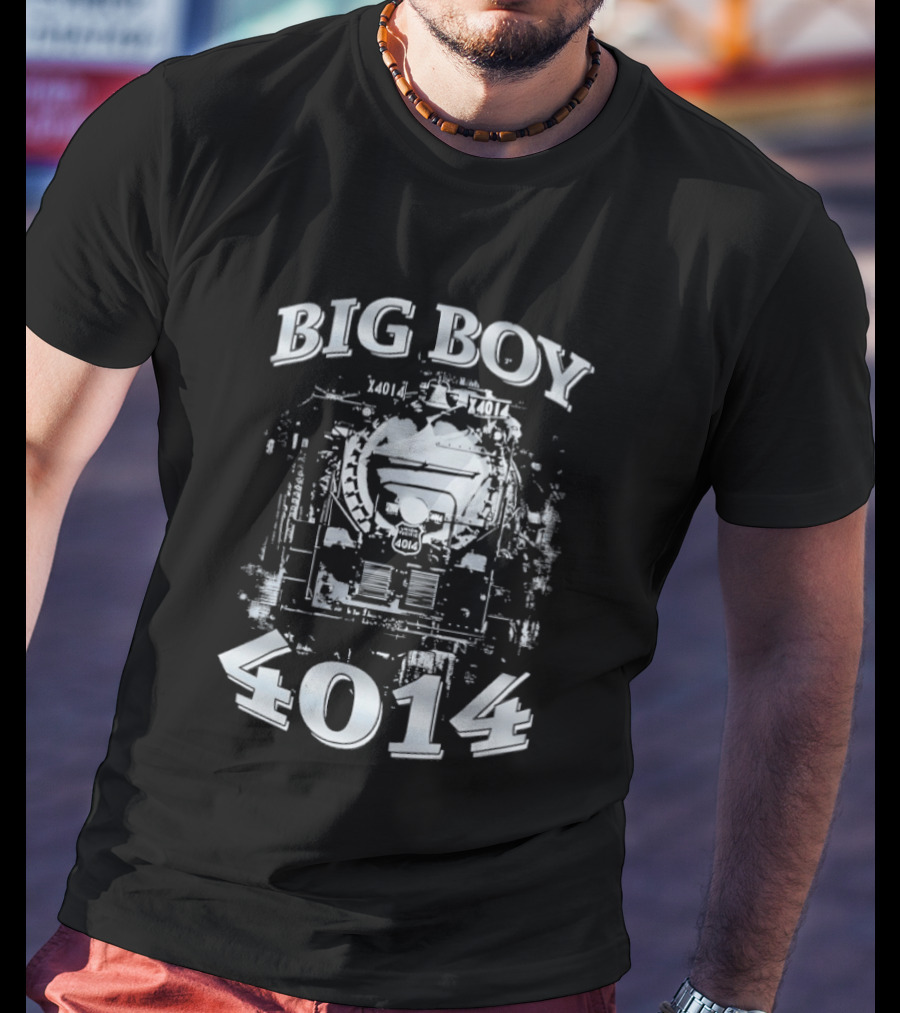 Big Boy 4014 Train Locomotive Blueprint T-Shirt