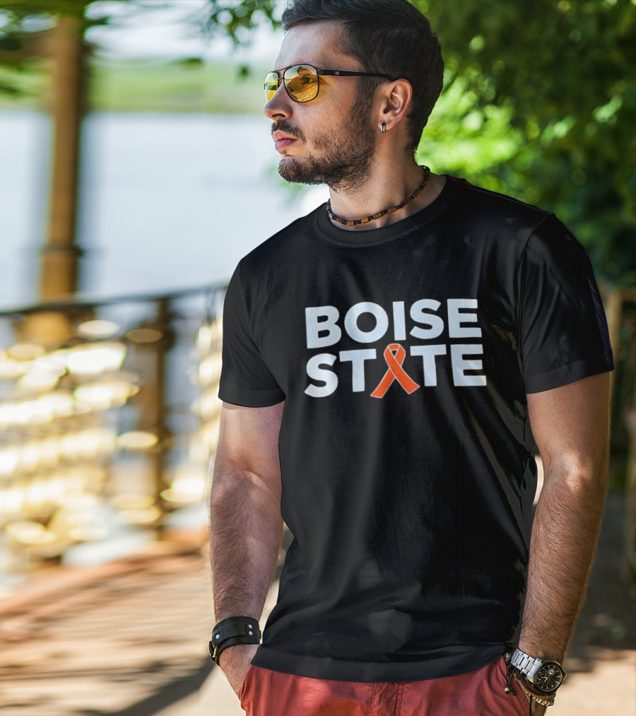 Boise State Broncos Orange Ribbon Awareness T-Shirt