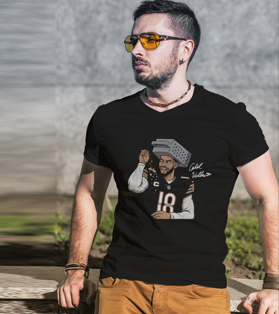 Caleb Williams Cheese Grating Chicago Bears Bear Down 18 Jersey T-Shirt