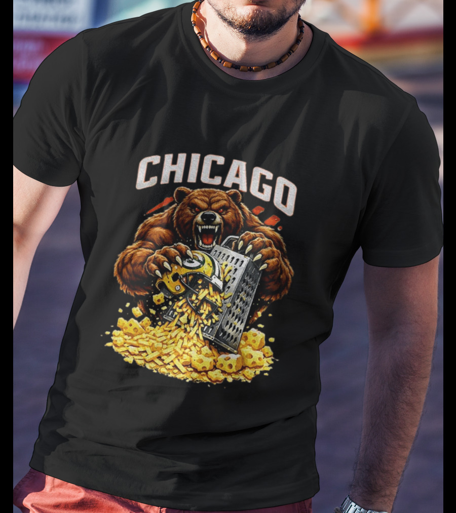 Chicago Bears Football Cheese Grater Green Bay Packers Football Rivalry 2025 T-Shirt