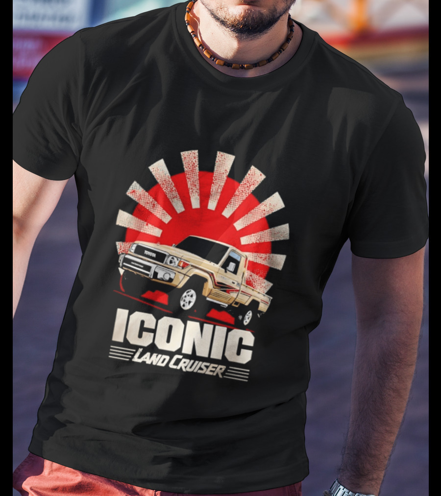 Iconic Toyota Land Cruiser Vintage Sunburst T-Shirt