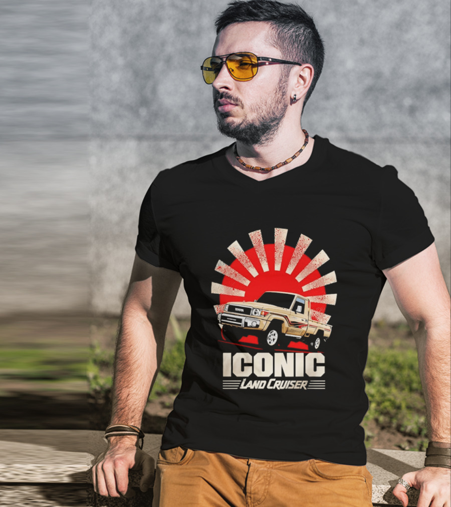 Iconic Toyota Land Cruiser Vintage Sunburst T-Shirt