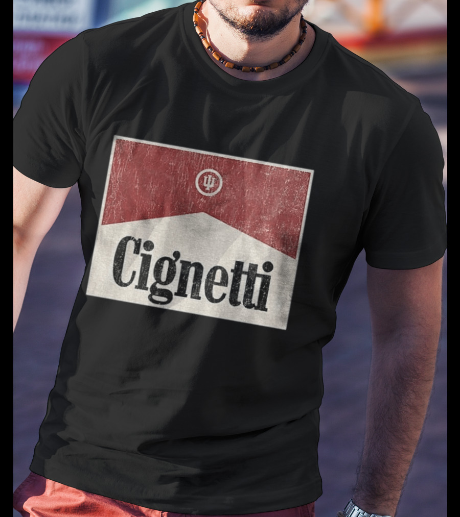 Cignetti Indiana Hoosiers College Football Coach IU Circular T-Shirt