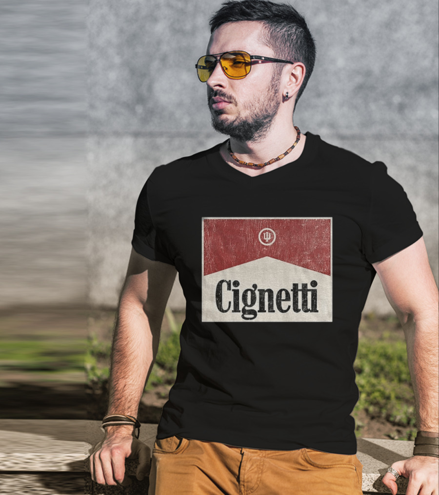 Cignetti Indiana Hoosiers College Football Coach IU Circular T-Shirt