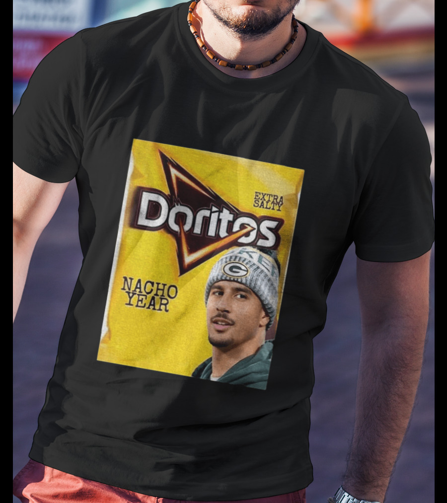 Doritos Nacho Year Extra Salty Green Bay Packers Football Beanie T-Shirt