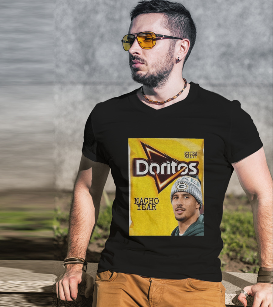 Doritos Nacho Year Extra Salty Green Bay Packers Football Beanie T-Shirt