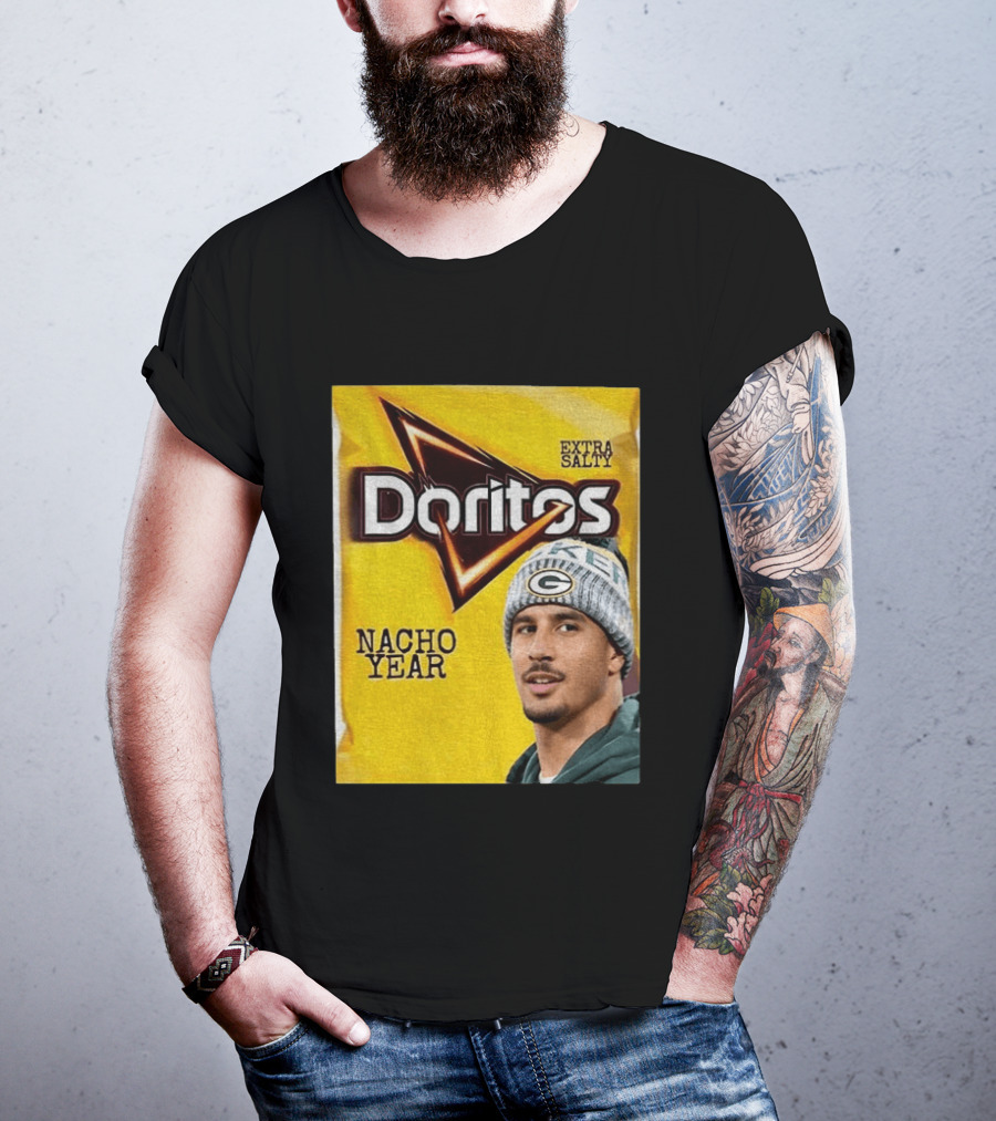 Doritos Nacho Year Extra Salty Green Bay Packers Football Beanie T-Shirt
