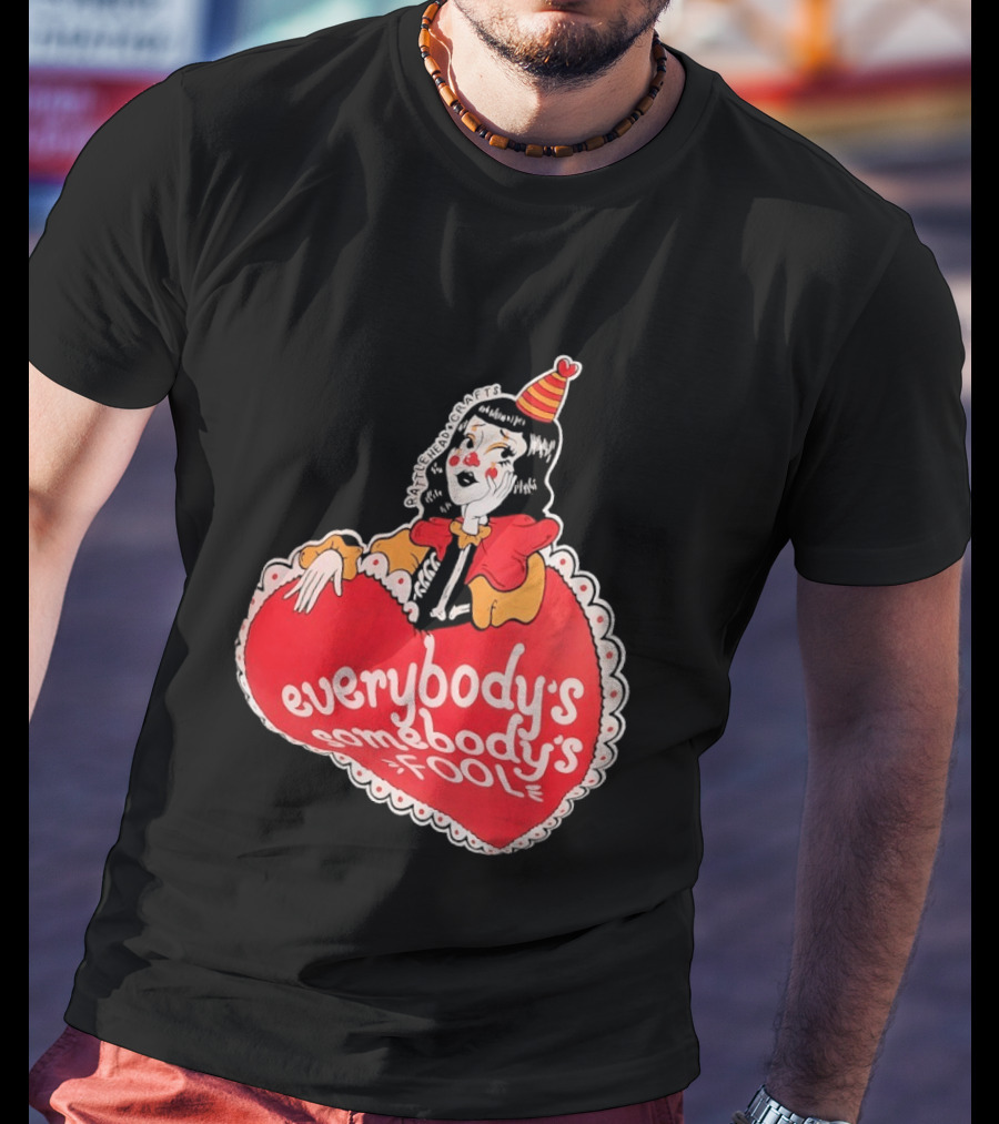 Everybody's Somebody's Fool Vintage Cartoon Clown Heart T-Shirt