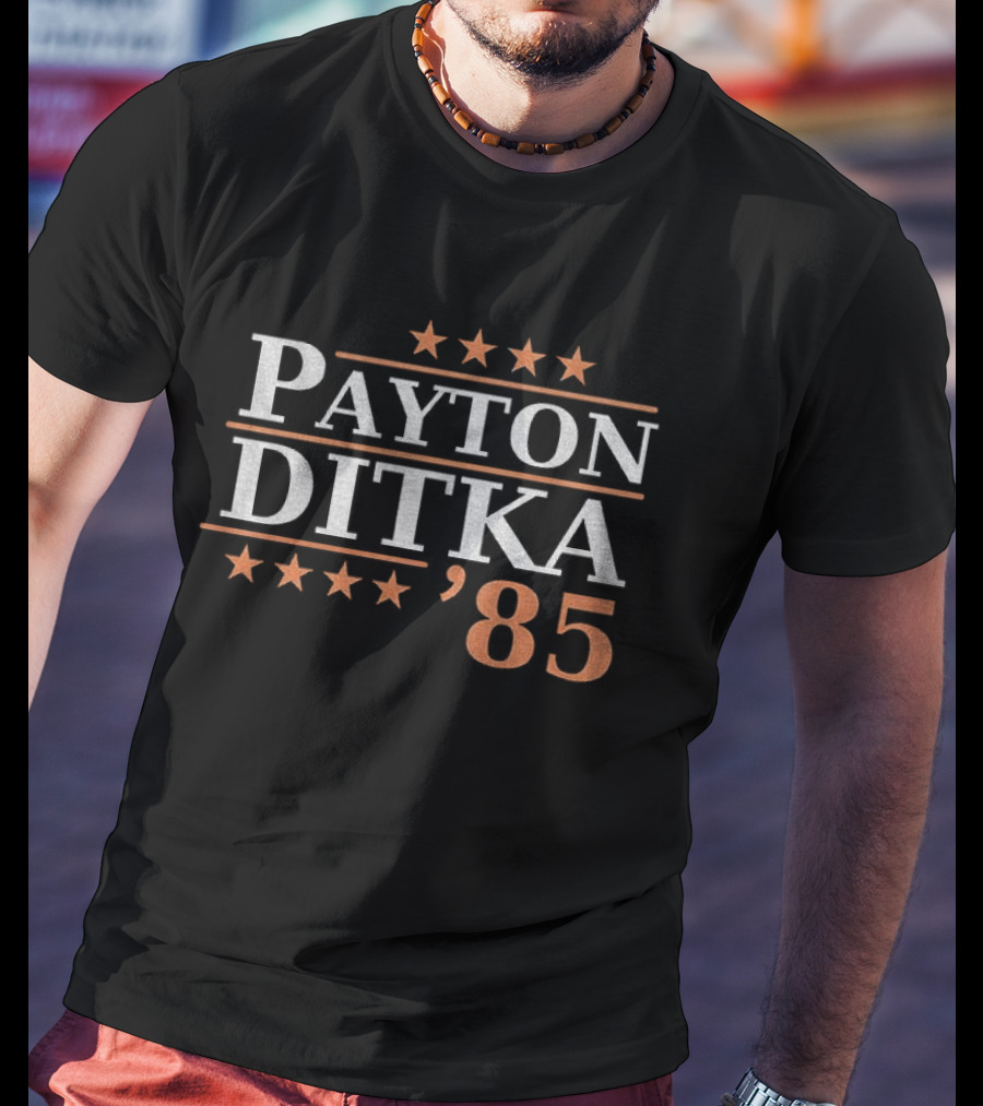 Walter Payton Mike Ditka Chicago Bears 1985 Payton Ditka '85 T-Shirt