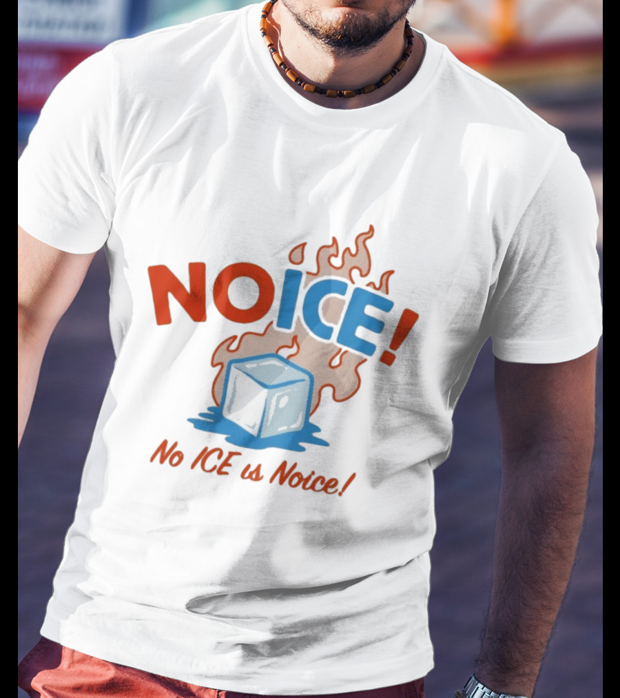 No ICE Noice Ice Cube Flame Fun Playful T-Shirt