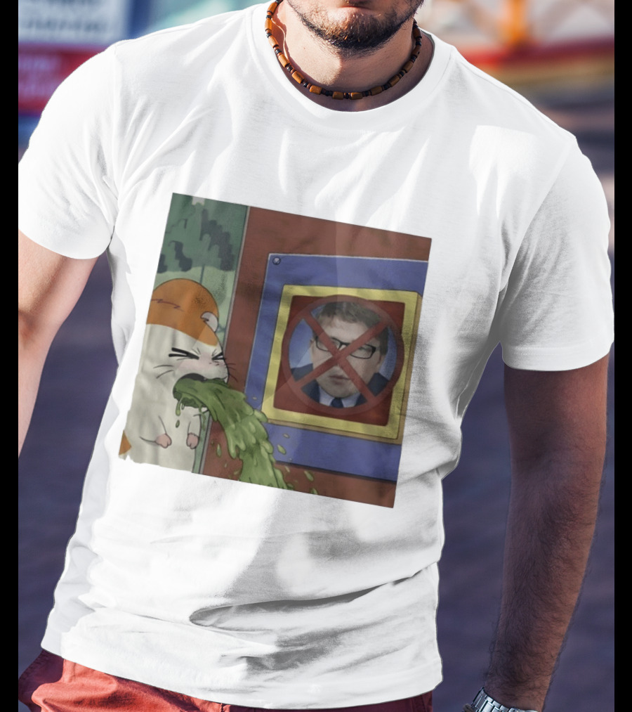 Hamtaro Vomiting Meme No Entry Sign Meme Face T-Shirt