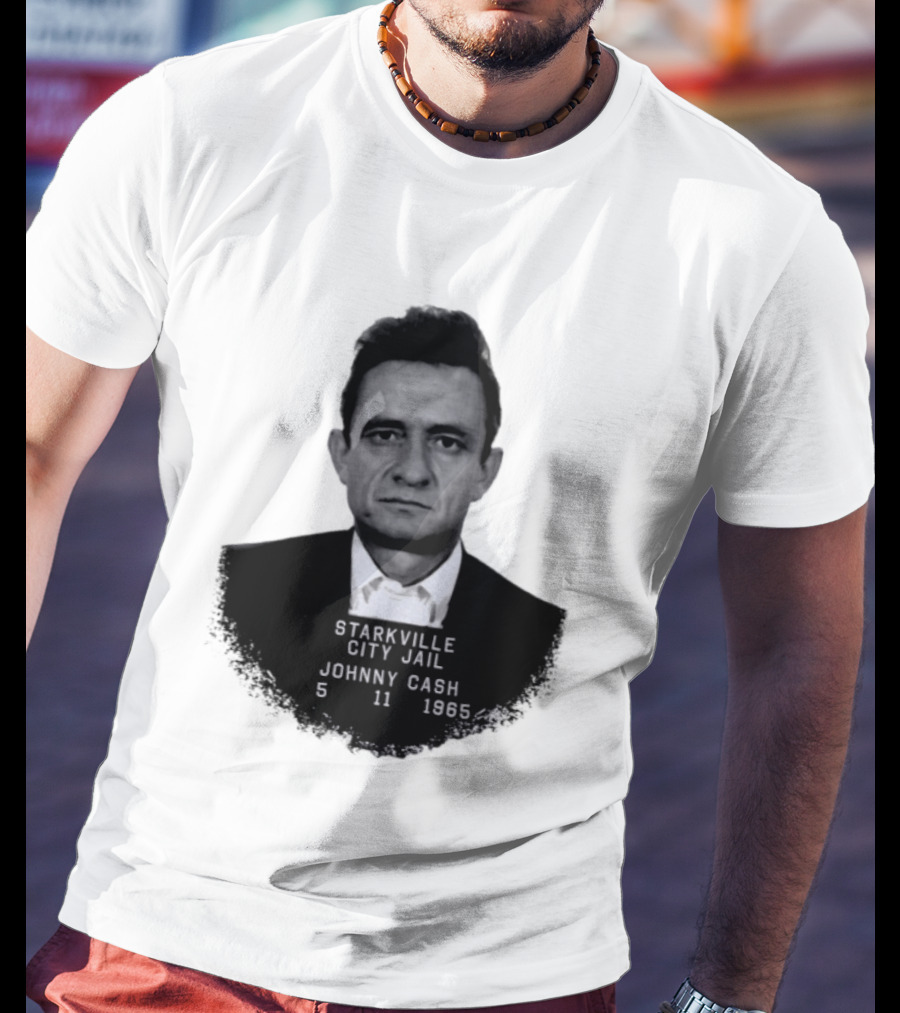 Johnny Cash Starkville City Jail 5 11 1965 T-Shirt