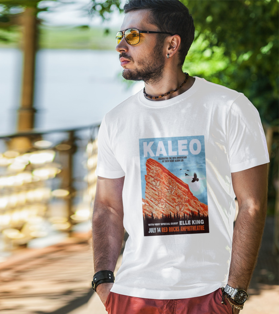 Kaleo Celebrating 10th Anniversary A/B With Guest Elle King July 14 Red Rocks Amphitheatre T-Shirt