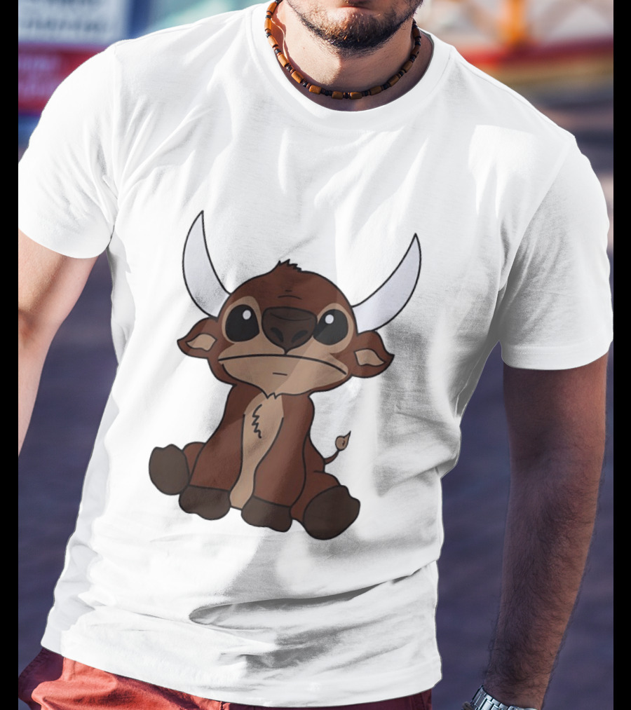 Minotaur Buffalo Bills Cute Cartoon Minotaur Character With Big Horns T-Shirt