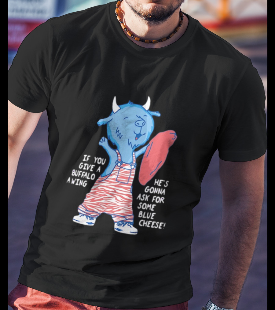 Buffalo Bills Blue Cheese Buffalo Wing Retro Peppermintźć T-Shirt