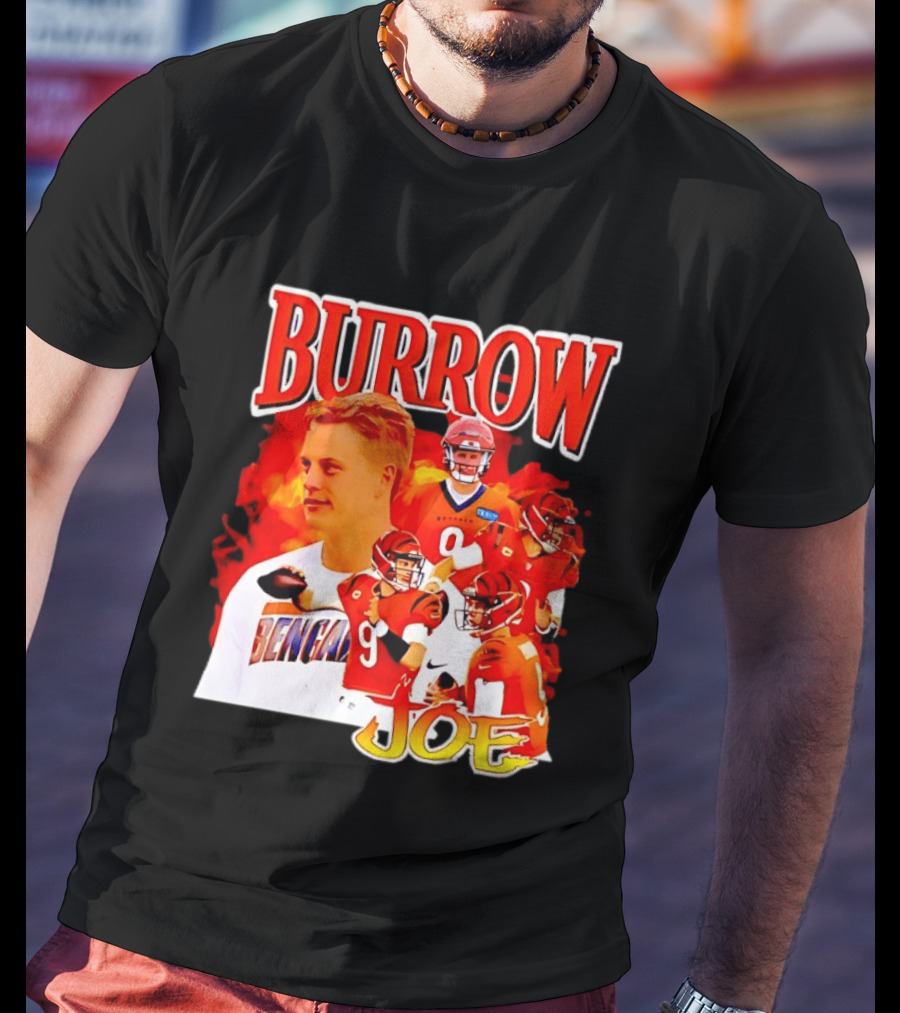 Burrow Joe 9 Cincinnati Bengals Football Star Blazing T-Shirt
