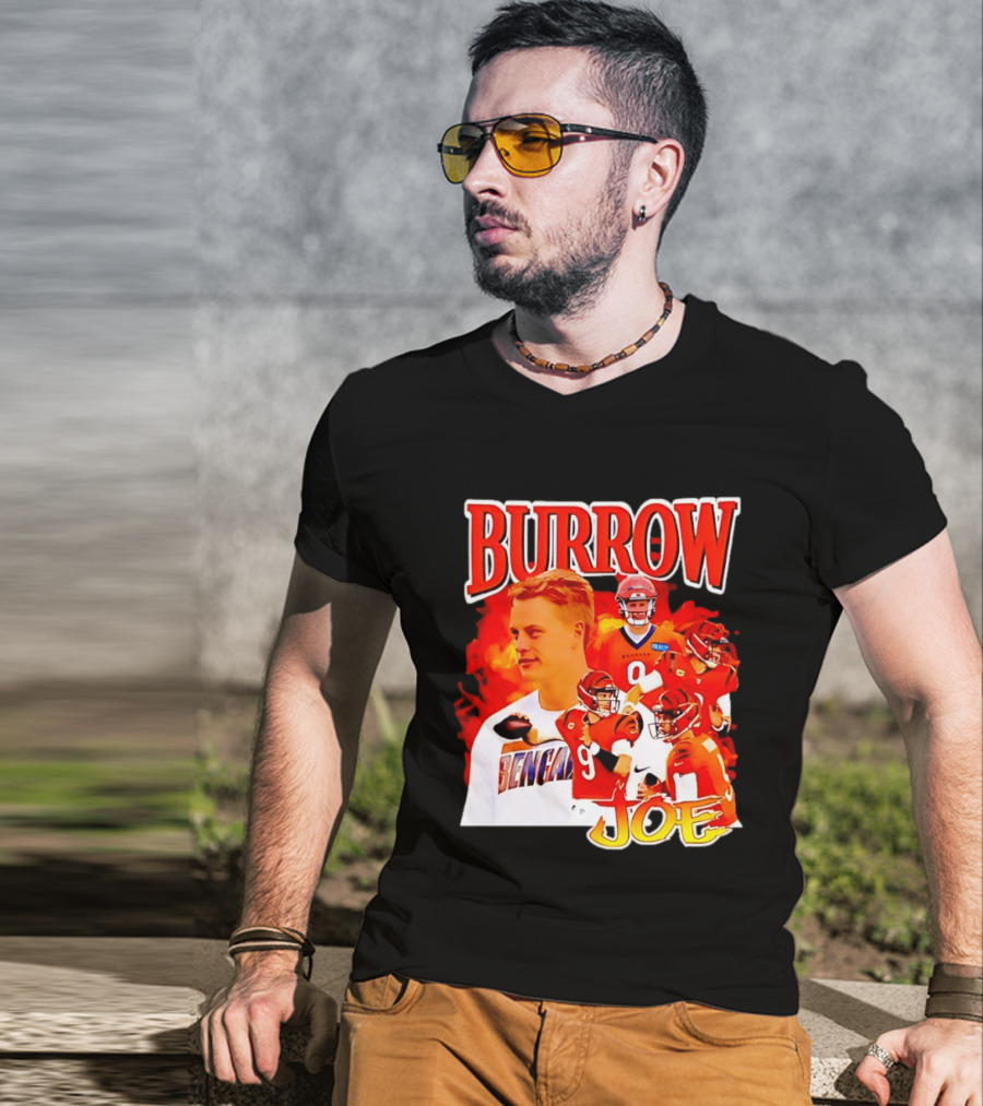 Burrow Joe 9 Cincinnati Bengals Football Star Blazing T-Shirt