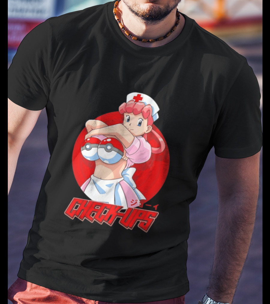 Check Ups Nurse Joy Pokeball Nurse T-Shirt