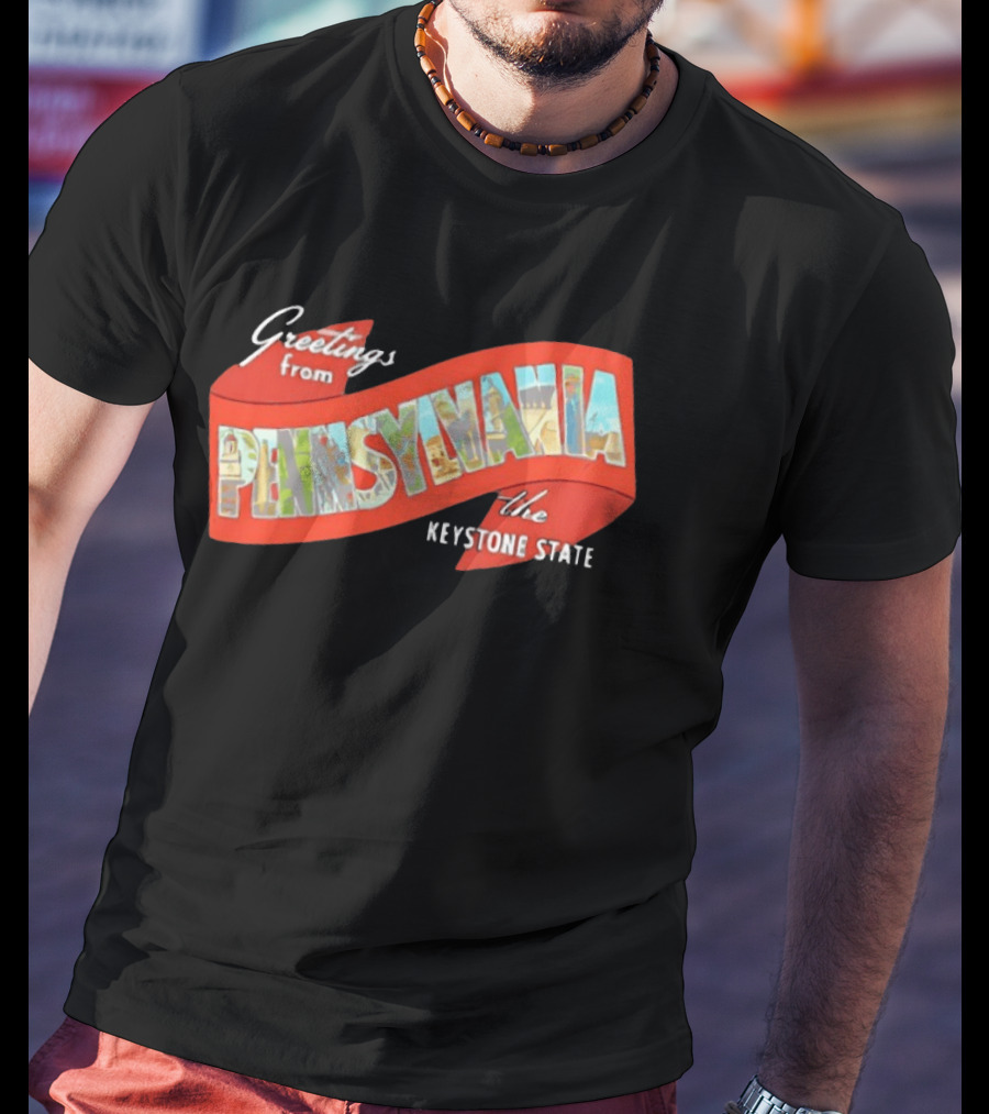 Greetings From Pennsylvania The Keystone State Vintage Postcard T-Shirt