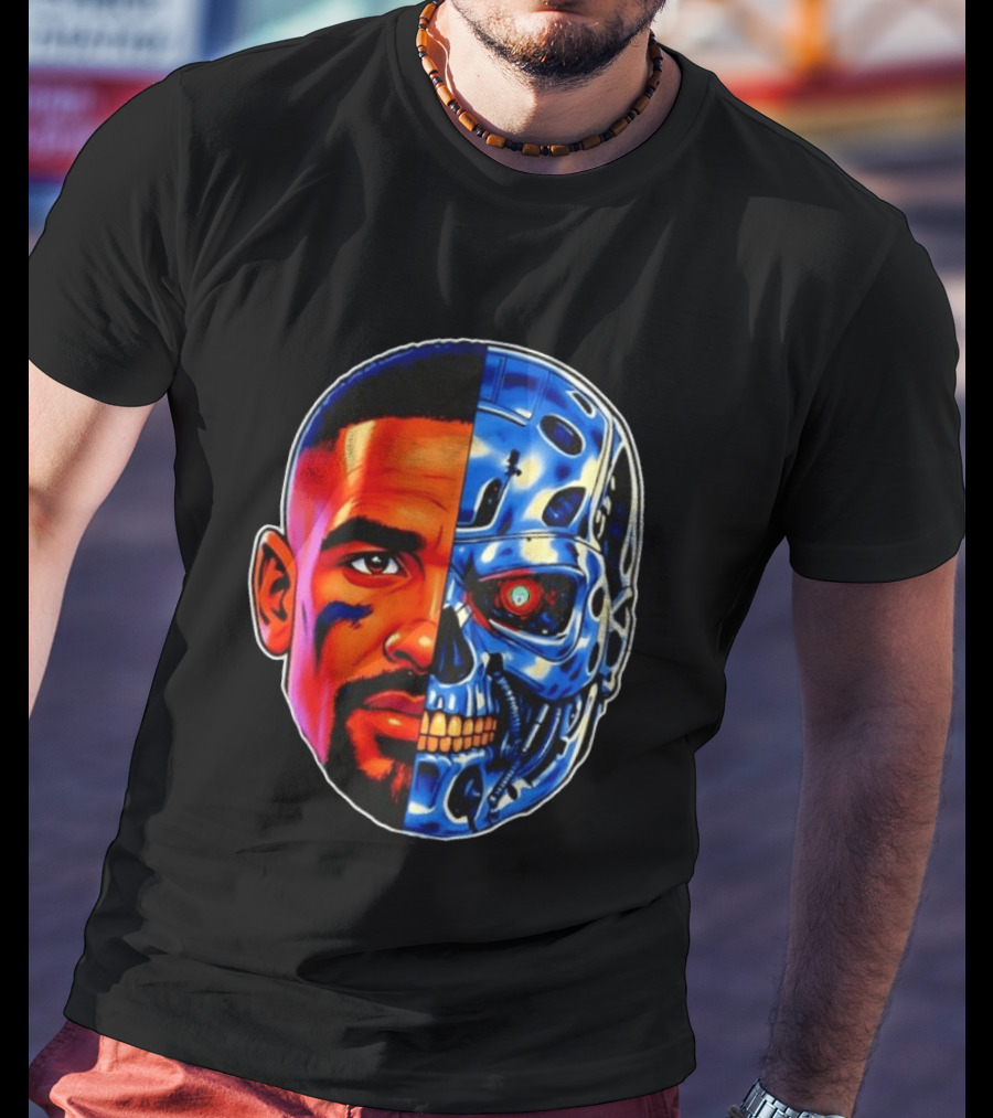 Jalen Hurts The Terminator Half Face Robo Fusion T-Shirt