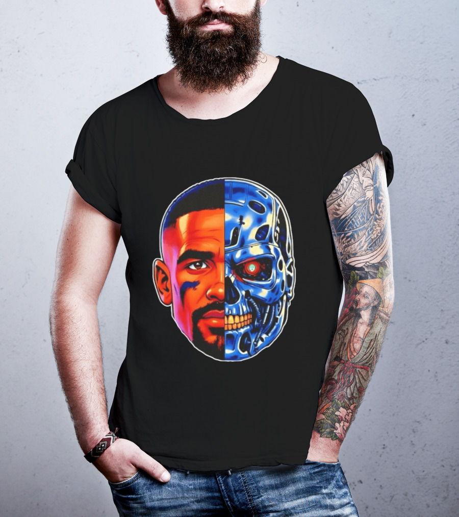 Jalen Hurts The Terminator Half Face Robo Fusion T-Shirt